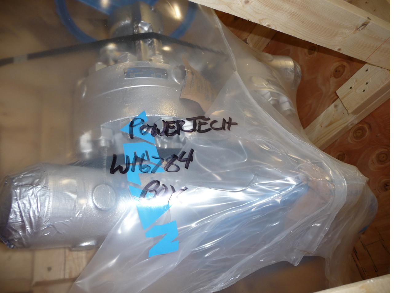 Valve unit crated for shipment, reference W16784